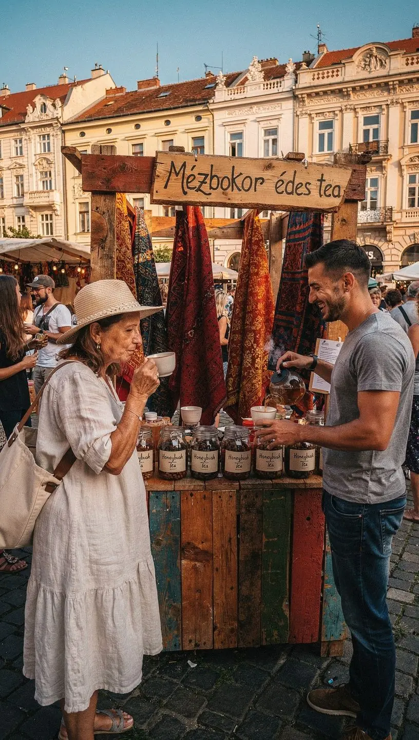 Könnyed és lágy ízű Honeybush tea, szárított virágokkal díszítve.